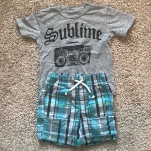 Target brands shirt and shorts (18m)